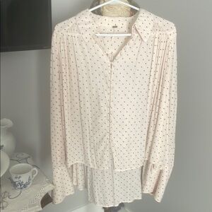 Polka Dot Blouse - Cream